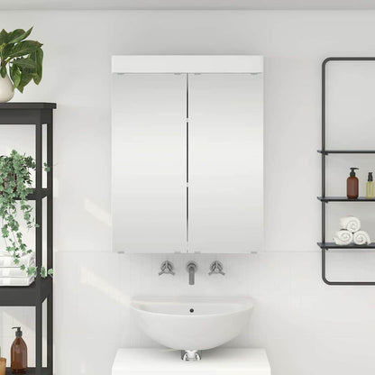 Mobiletto per specchio da bagno TULUM Bianco 60 x 16,5 x 78 cm | homemem39