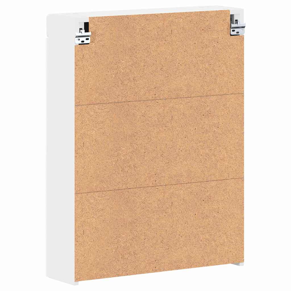Mobiletto per specchio da bagno TULUM Bianco 60 x 16,5 x 78 cm | homemem39