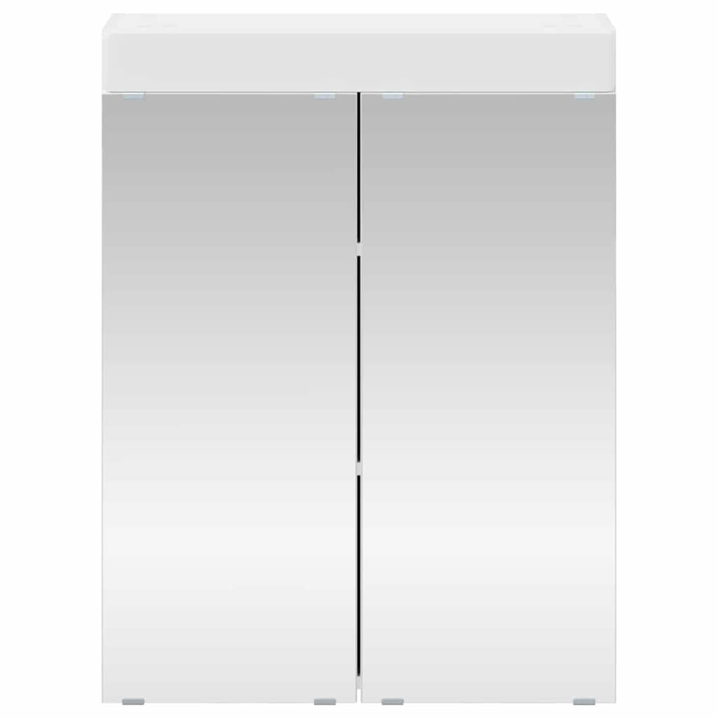 Mobiletto per specchio da bagno TULUM Bianco 60 x 16,5 x 78 cm | homemem39