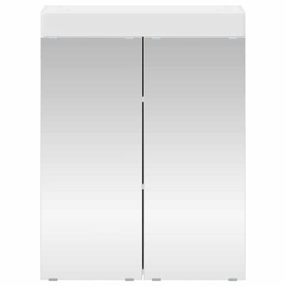 Mobiletto per specchio da bagno TULUM Bianco 60 x 16,5 x 78 cm | homemem39