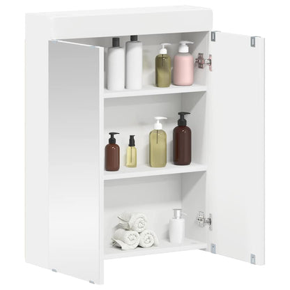 Mobiletto per specchio da bagno TULUM Bianco 60 x 16,5 x 78 cm | homemem39