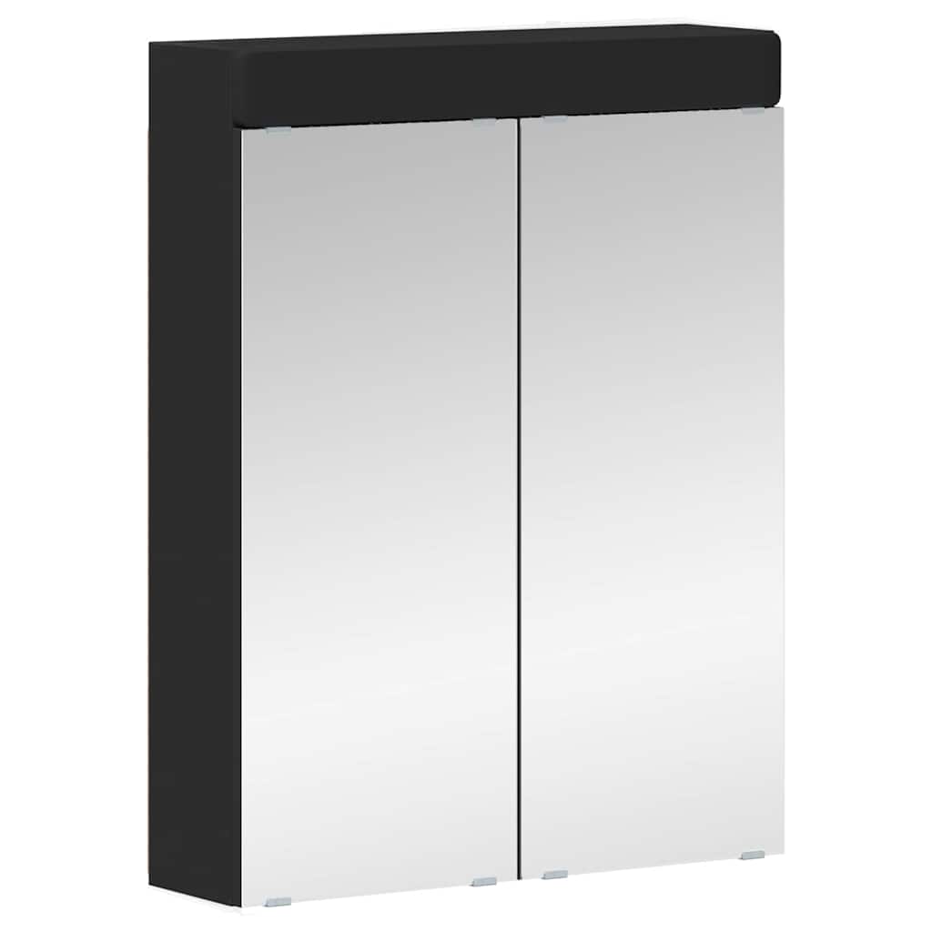 Mobiletto per specchio da bagno TULUM Nero 60 x 16,5 x 78 cm | homemem39