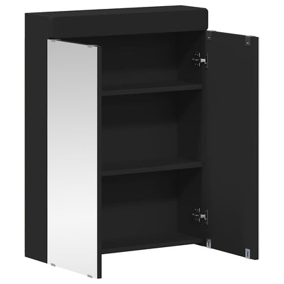 Mobiletto per specchio da bagno TULUM Nero 60 x 16,5 x 78 cm | homemem39