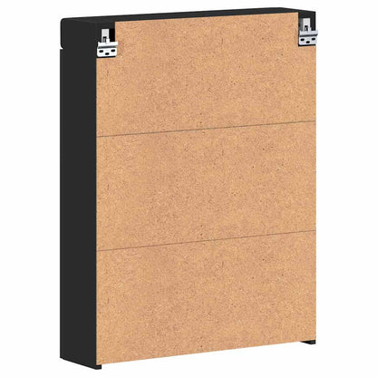 Mobiletto per specchio da bagno TULUM Nero 60 x 16,5 x 78 cm | homemem39