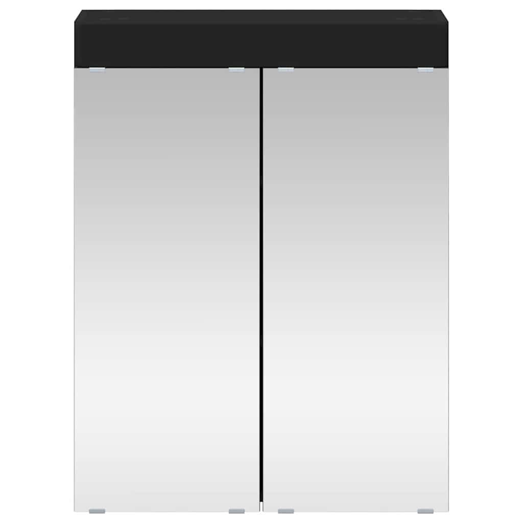 Mobiletto per specchio da bagno TULUM Nero 60 x 16,5 x 78 cm | homemem39