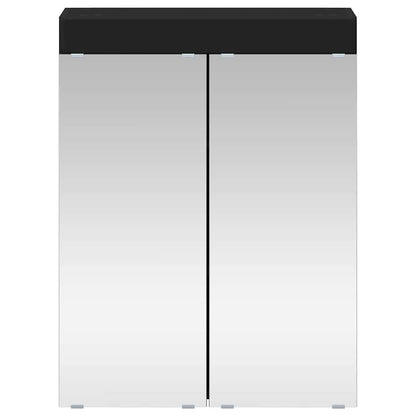 Mobiletto per specchio da bagno TULUM Nero 60 x 16,5 x 78 cm | homemem39