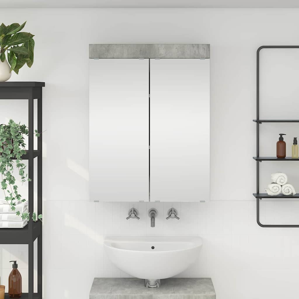 Mobiletto per specchio da bagno TULUM Grigio cemento | homemem39