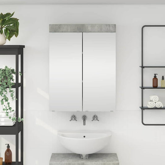 Mobiletto per specchio da bagno TULUM Grigio cemento | homemem39