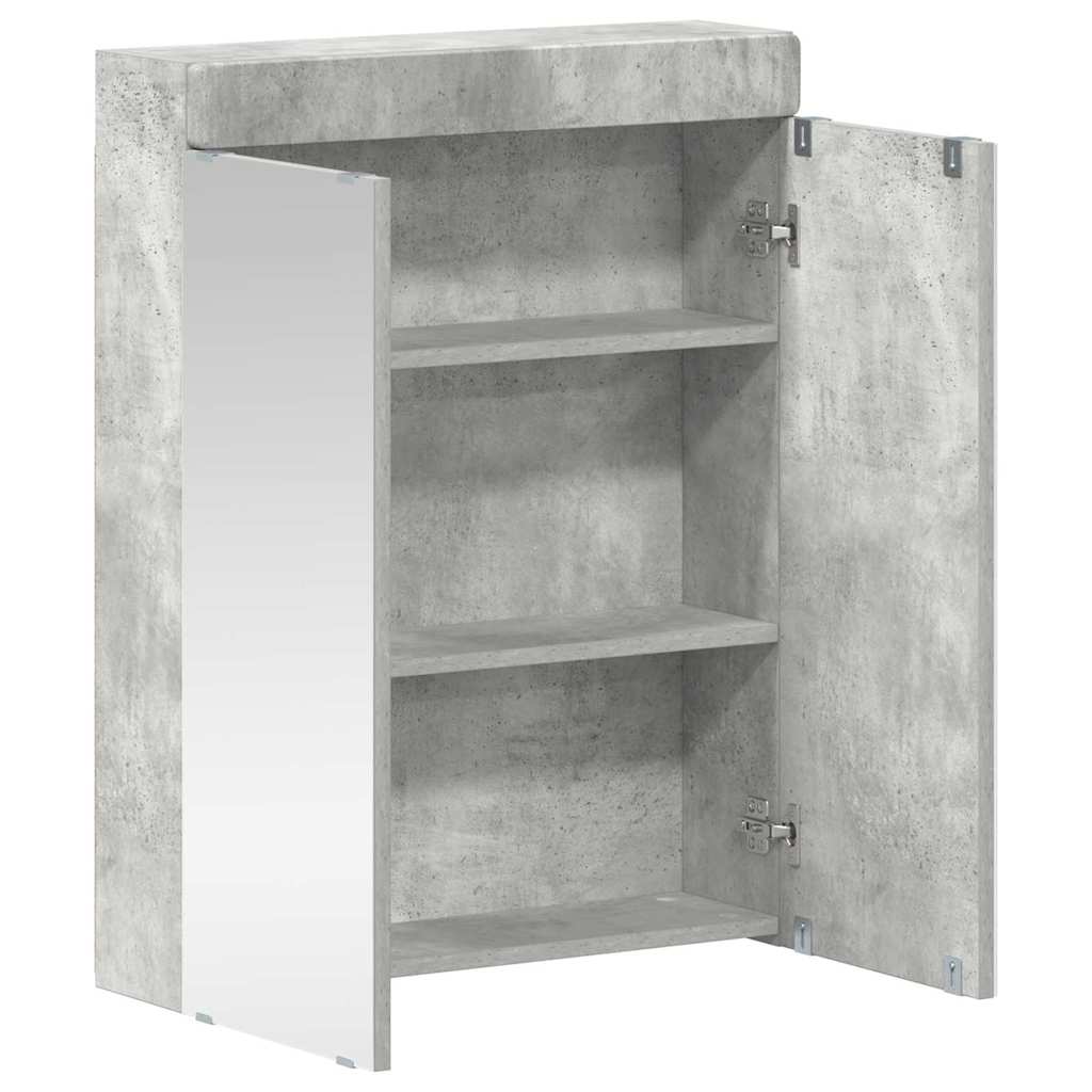 Mobiletto per specchio da bagno TULUM Grigio cemento | homemem39