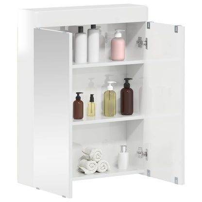 Mobiletto per specchio da bagno TULUM Bianco Lucido | homemem39