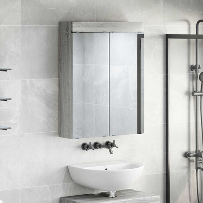 Mobiletto per specchio da bagno TULUM Grigio Sonoma | homemem39