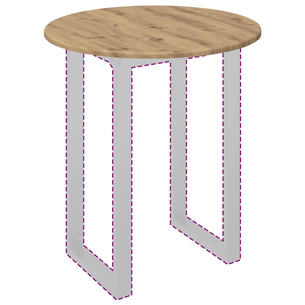 Piano del tavolo rovere artigianale 60 x 60 x 1.5 cm