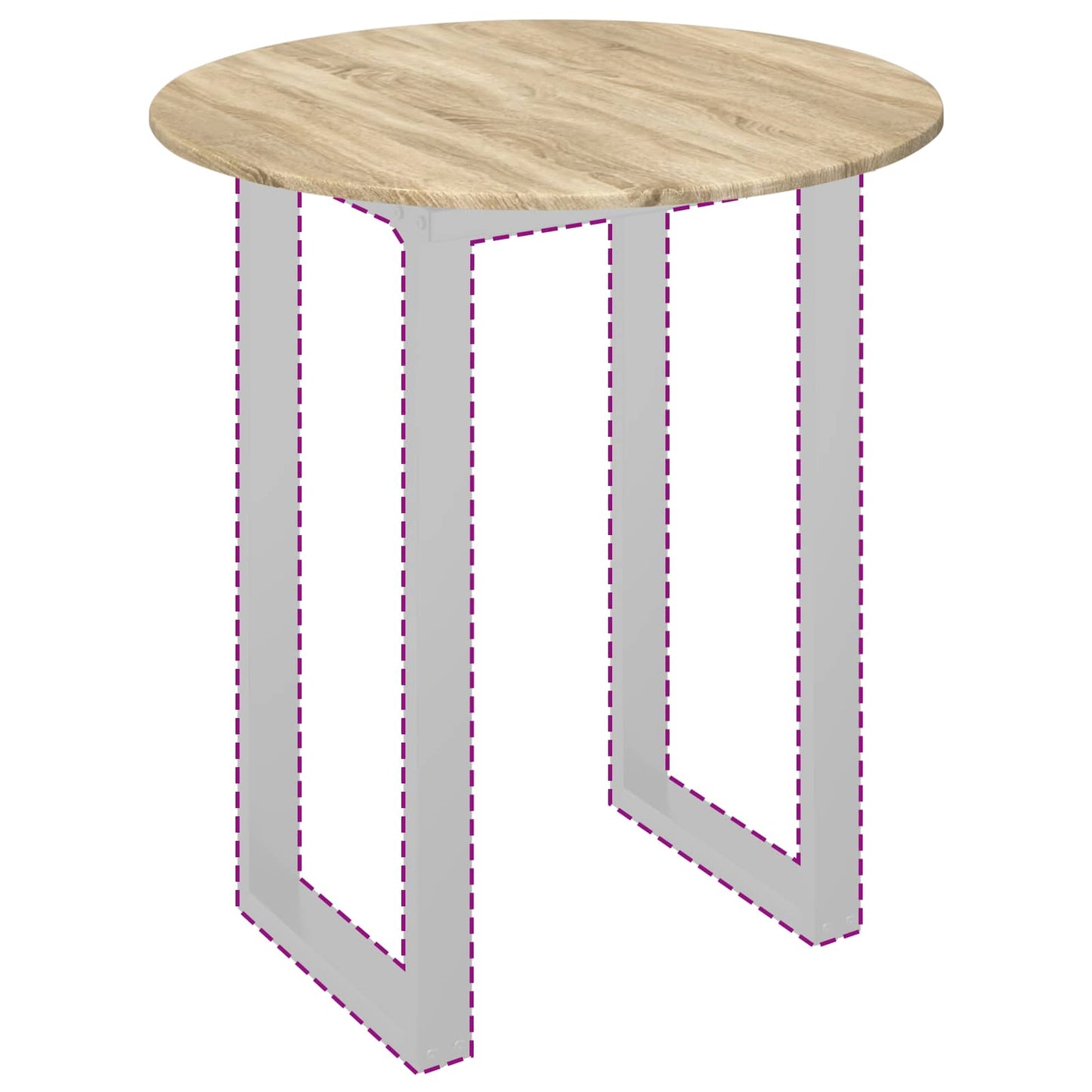 Piano del tavolo Ø 80 x 1,5 cm Rotondo Legno ingegnerizzato