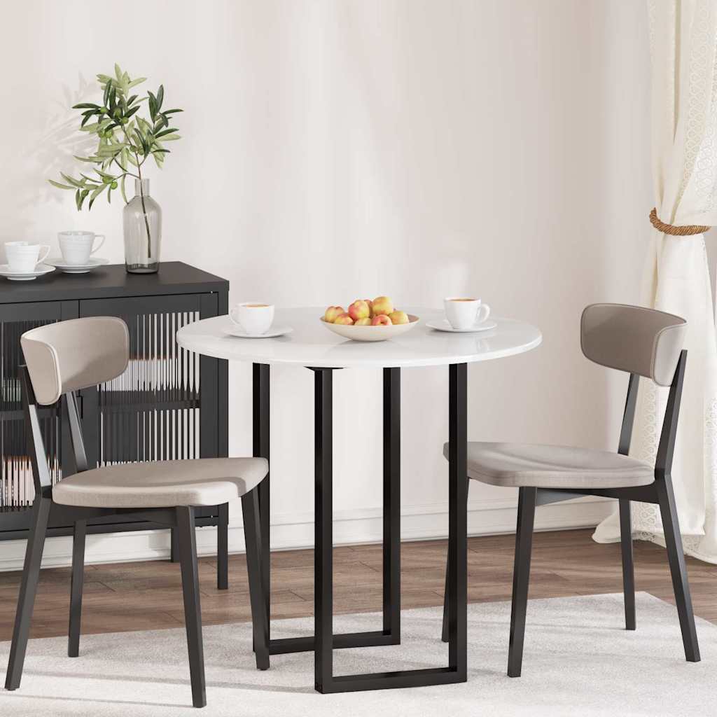 Piano del tavolo Bianco lucido 80 x 80 x 1,5 cm