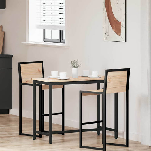 tavolo Naturale 100 x 50 x 77 cm Legno ingegnerizzato e acciaio - homemem39