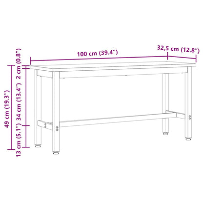 Panchina da pranzo 2 pcs Bianco 100 x 32,5 x 49 cm | homemem39