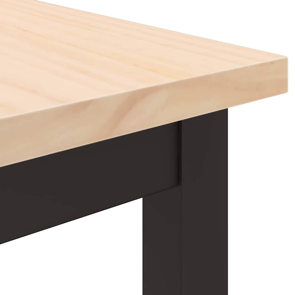 tavolo Naturale 100 x 50 x 77 cm Legno ingegnerizzato e acciaio | homemem39