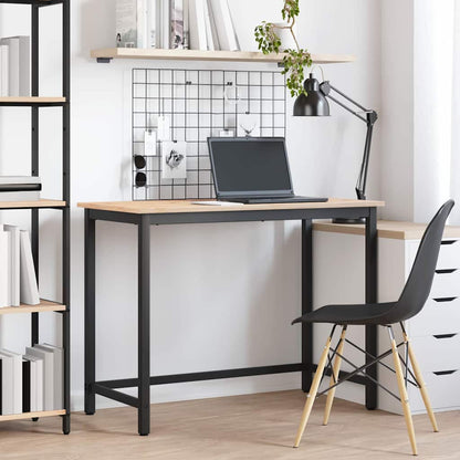 tavolo Naturale 100 x 50 x 77 cm Legno ingegnerizzato e acciaio | homemem39