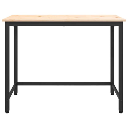 tavolo Naturale 100 x 50 x 77 cm Legno ingegnerizzato e acciaio | homemem39