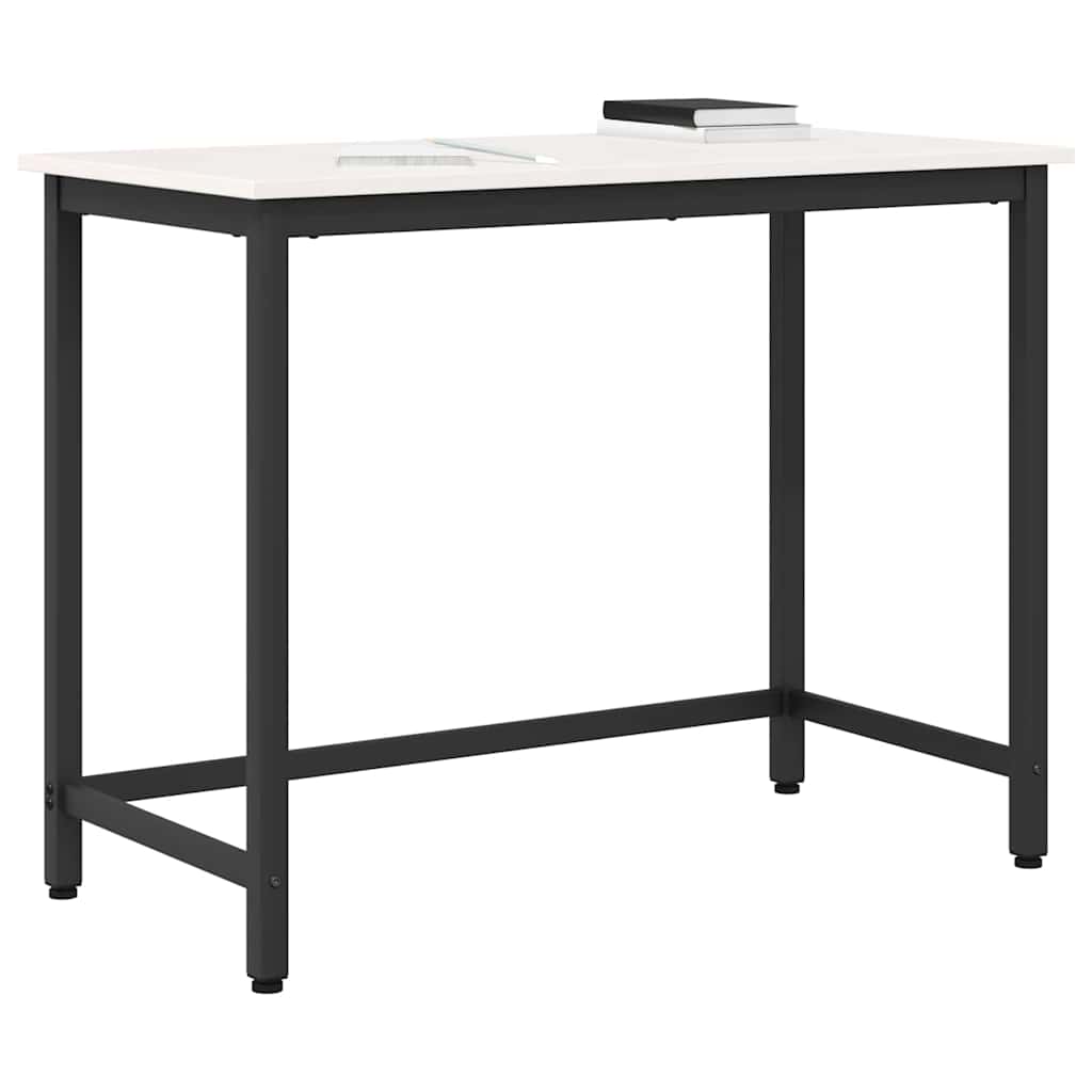 tavolo Bianco 100 x 50 x 77 cm Legno ingegnerizzato e acciaio | homemem39