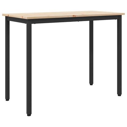 tavolo Naturale 100 x 50 x 77 cm Legno ingegnerizzato e acciaio | homemem39