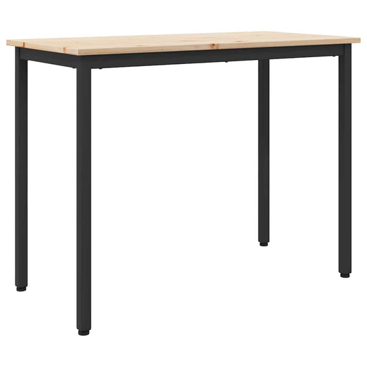 tavolo Naturale 100 x 50 x 77 cm Legno ingegnerizzato e acciaio | homemem39