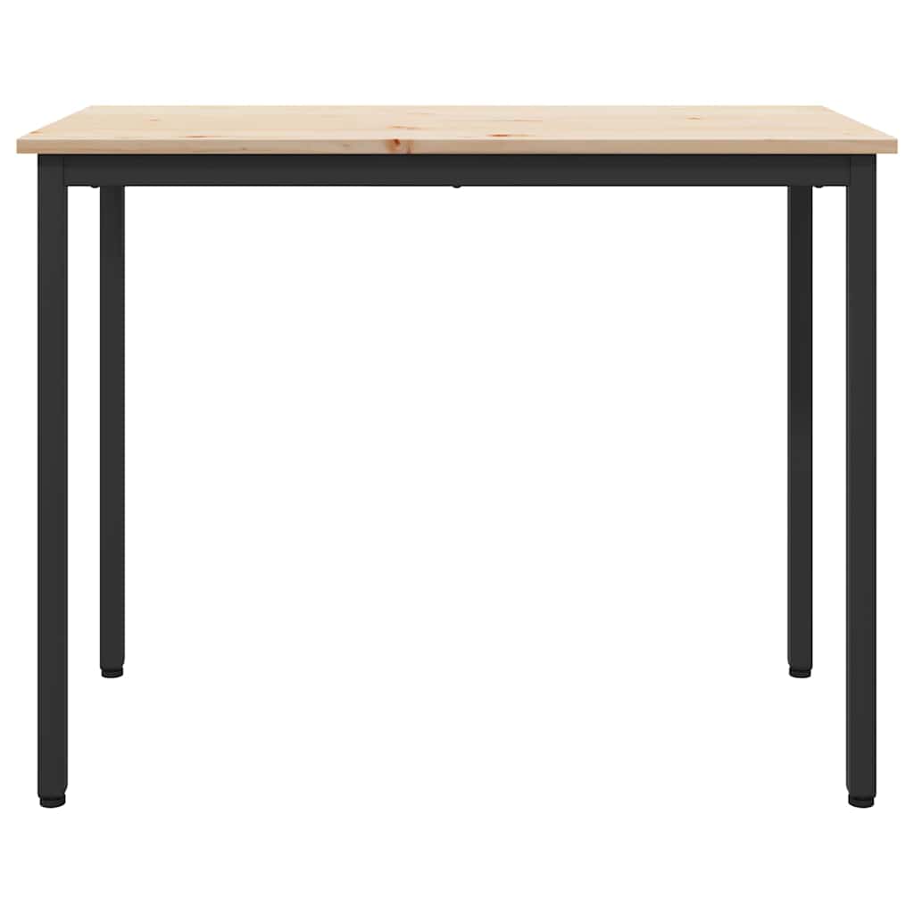 tavolo Naturale 100 x 50 x 77 cm Legno ingegnerizzato e acciaio | homemem39
