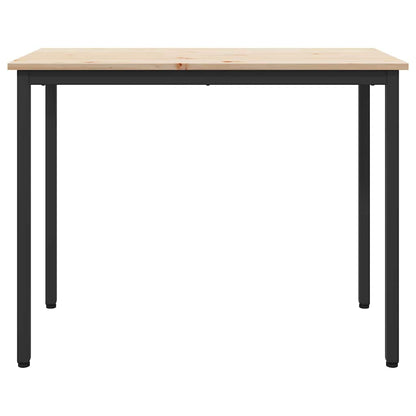 tavolo Naturale 100 x 50 x 77 cm Legno ingegnerizzato e acciaio | homemem39