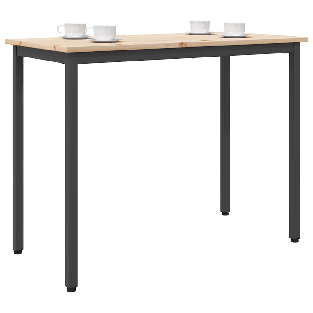 tavolo Naturale 100 x 50 x 77 cm Legno ingegnerizzato e acciaio | homemem39