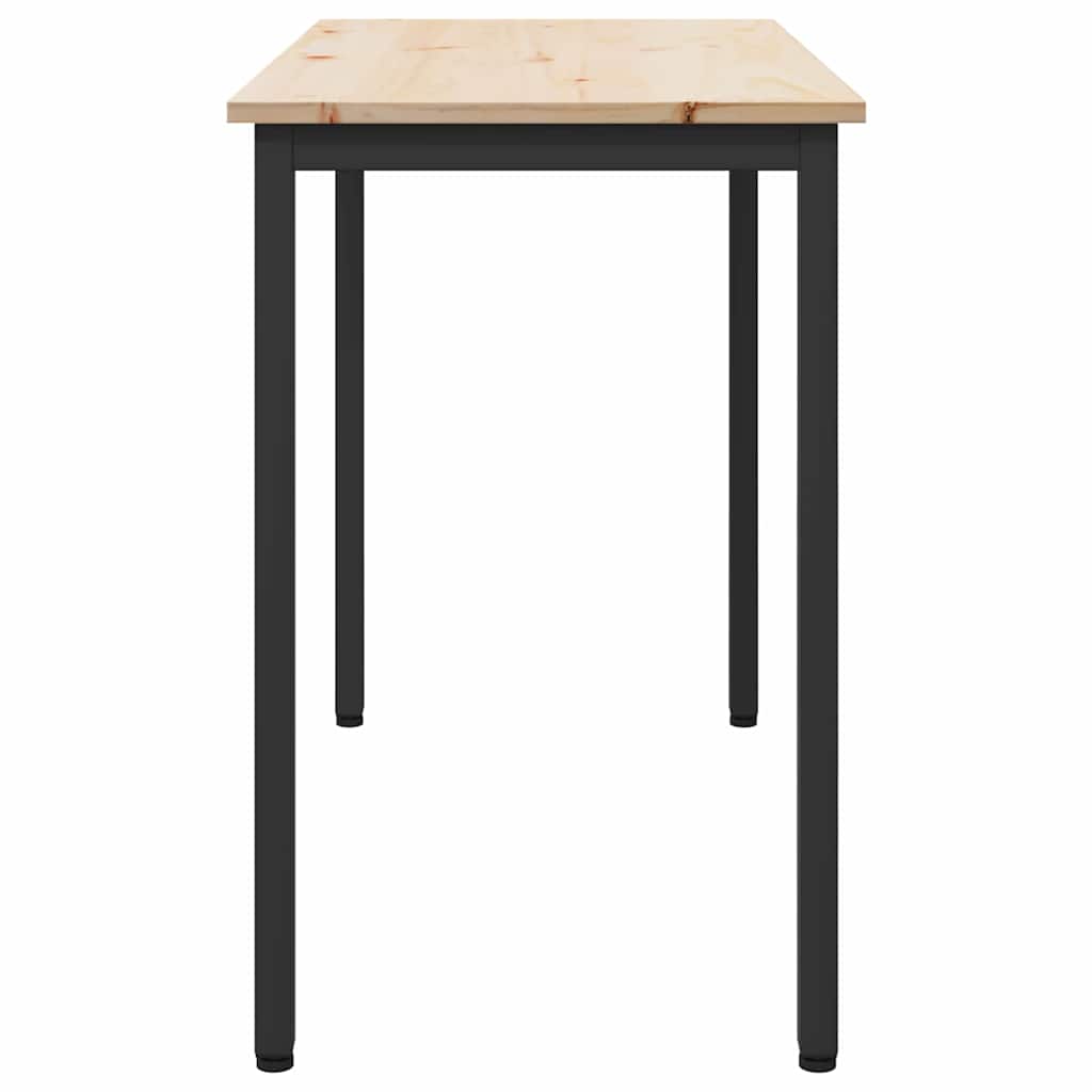 tavolo Naturale 100 x 50 x 77 cm Legno ingegnerizzato e acciaio | homemem39
