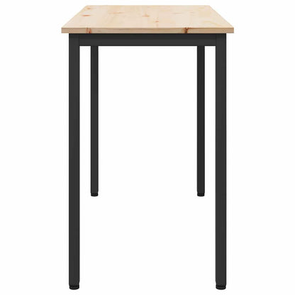 tavolo Naturale 100 x 50 x 77 cm Legno ingegnerizzato e acciaio | homemem39
