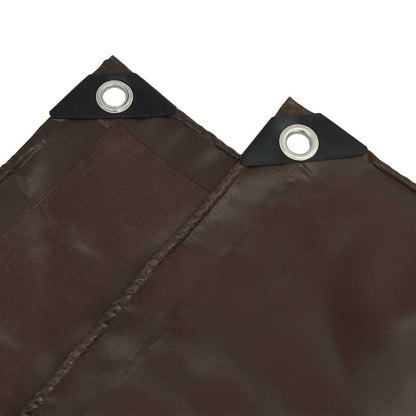 Telo 650g / m² Marrone 4 x 8 m Tela con rivestimento in PVC
