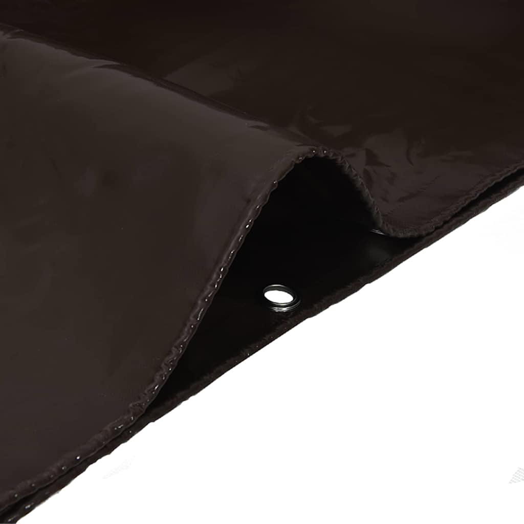 Telo 650g / m² Marrone 6 x 8 m Tela con rivestimento in PVC | homemem39