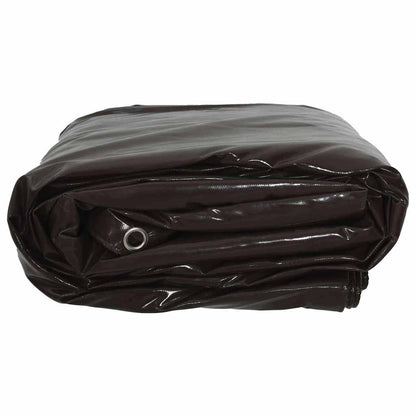 Telo 650g / m² Marrone 6 x 8 m Tela con rivestimento in PVC | homemem39