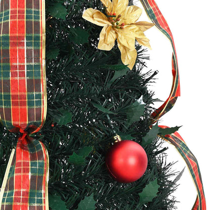 Albero di Natale artificiale con 50 LED Verde 120 cm PVC