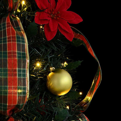 Albero di Natale artificiale con 100 LED Verde 150 cm PVC