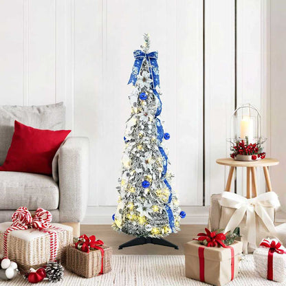 Albero di Natale artificiale con 50 LED Verde 120 cm PVC
