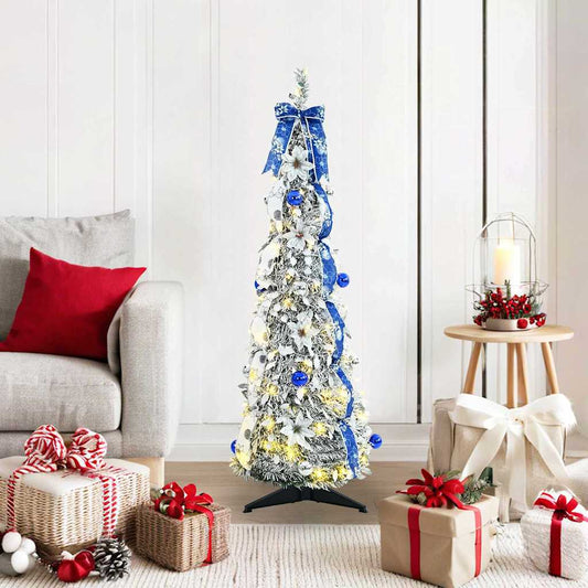 Albero di Natale artificiale con 50 LED Verde 120 cm PVC