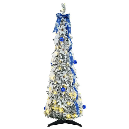 Albero di Natale artificiale con 50 LED Verde 120 cm PVC