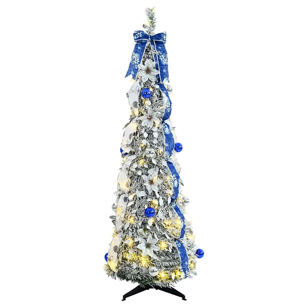 Albero di Natale artificiale con 100 LED Verde 150 cm PVC