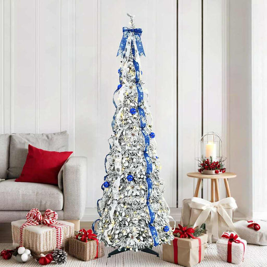Albero di Natale artificiale con 150 LED Verde 180 cm PVC