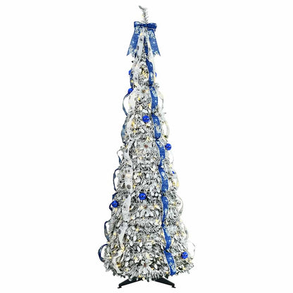 Albero di Natale artificiale con 150 LED Verde 180 cm PVC