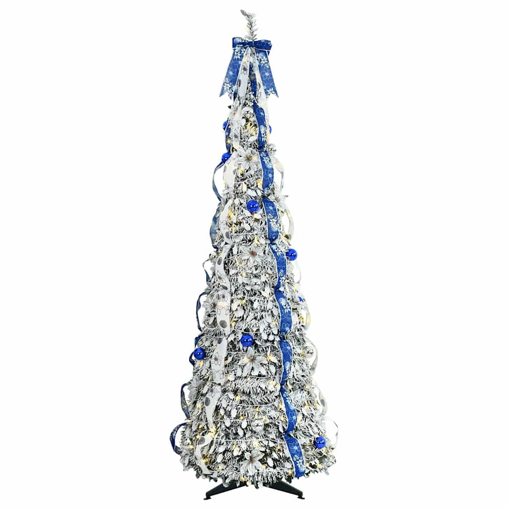 Albero di Natale artificiale con 200 LED Verde 210 cm PVC