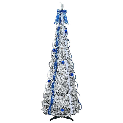 Albero di Natale artificiale con 200 LED Verde 210 cm PVC