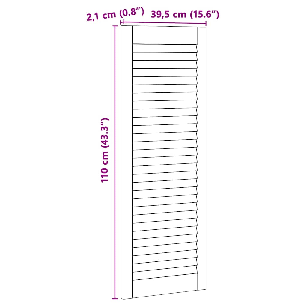 Porte per Armadi con porta 4 pcs Marrone 110 x 39.5 x 2.1 cm