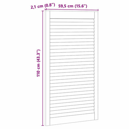 Porta per Armadio con porta 4 pcs Marrone 110 x 2.1 x 59.5 cm