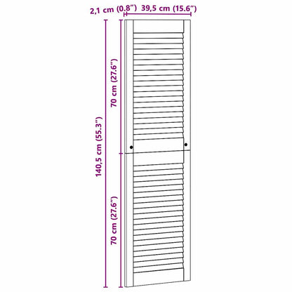 Porte per Armadi con porta 4 pcs Marrone 140.5 x 39.5 x 2.1 cm