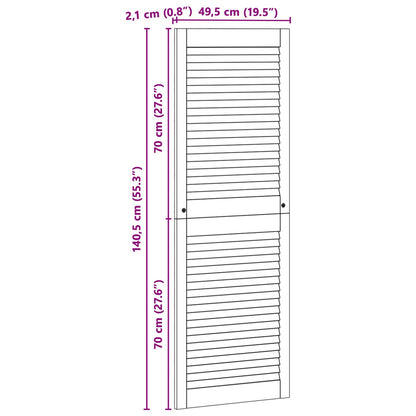 Porta per Armadio 4 pcs Naturale 49,5 x 2,1 x 140,5 cm | homemem39