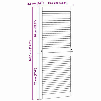 Porte per Armadi con porta 4 pcs Marrone 140.5 x 59.5 x 2.1 cm