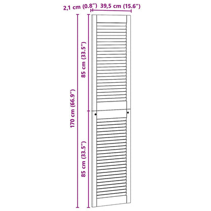 Porte per Armadi con porta 4 pcs Marrone 170 x 39.5 x 2.1 cm